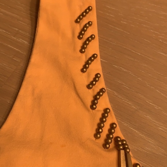 Women’s Peach Denim 24/7 Bbrand tank beaded size Large - Picture 4 of 6